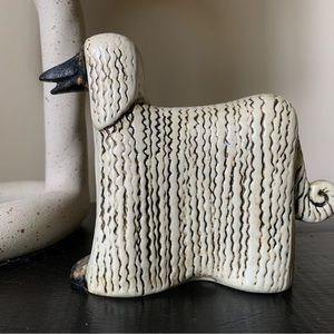 Vintage Lisa Larson for Gustavsberg Afghan Hound Dog Ceramic Figurine